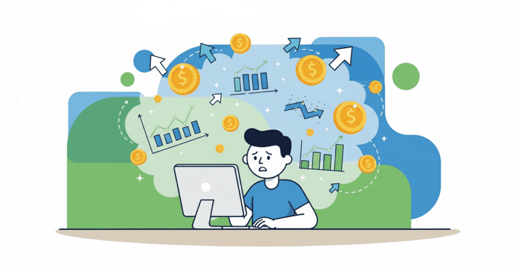 usuário com dúvidas ao visualidar métricas do google adsense